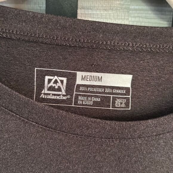 Avalanche gray men's lightweight long sleeve T-shirt size M - Picture 2 of 4